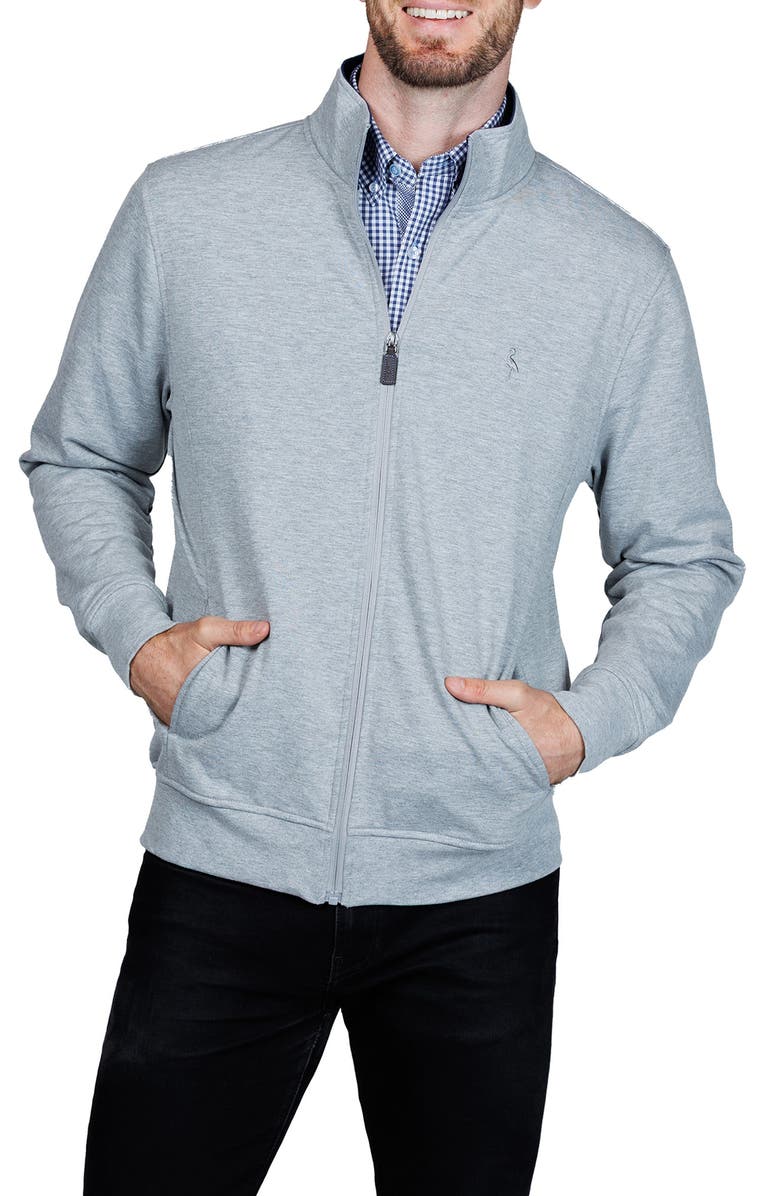TailorByrd Fleece Full Zip Jacket, Main, color, Grey Heather