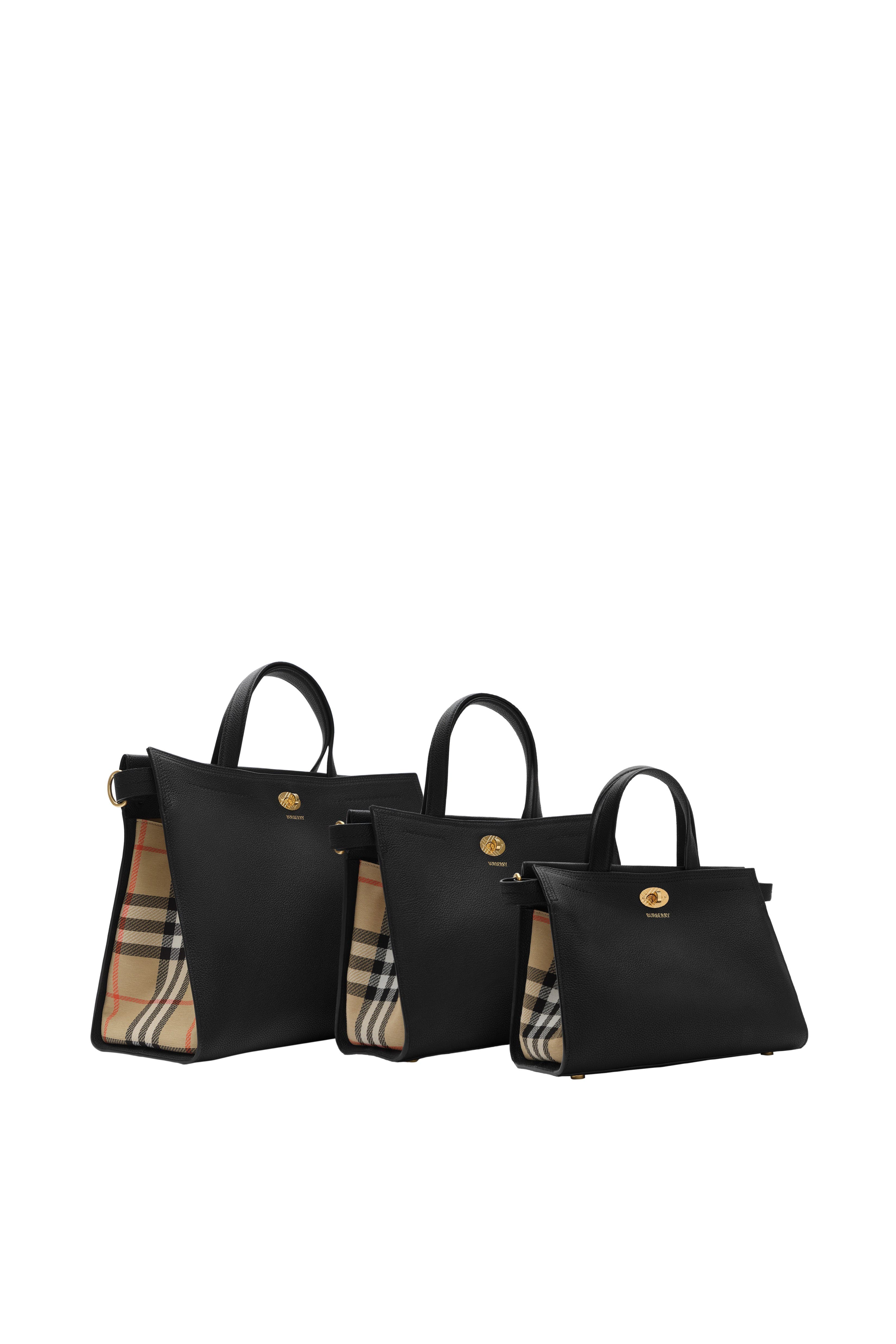 Small Check Cotswolds Tote, Alternate, color, Black