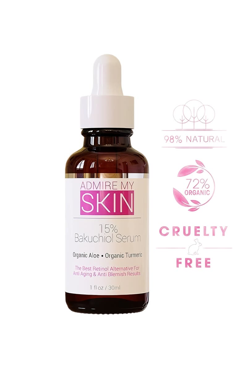 Admire My Skin 15% Bakuchiol Serum Natural Retinol Alternative, Alternate, color, Clear