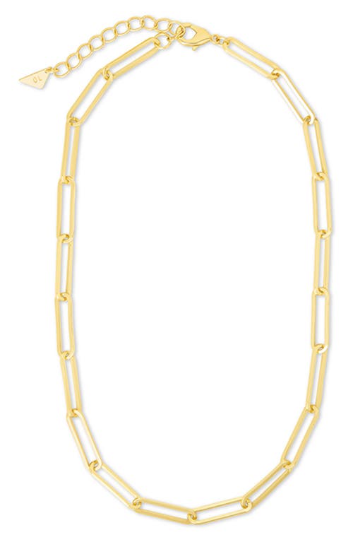Sterling Forever Dorit Polished Long Paperclip Chain Necklace