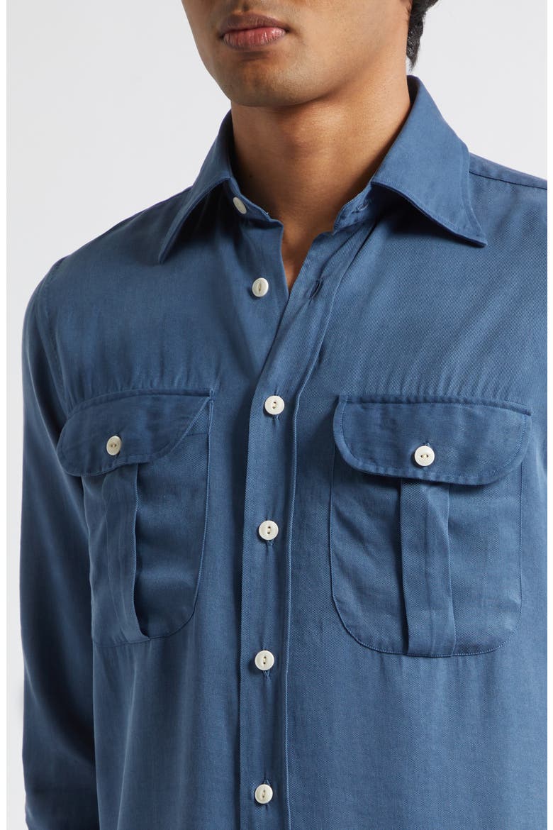 Button-Up Work Shirt, Alternate, color, BLUE