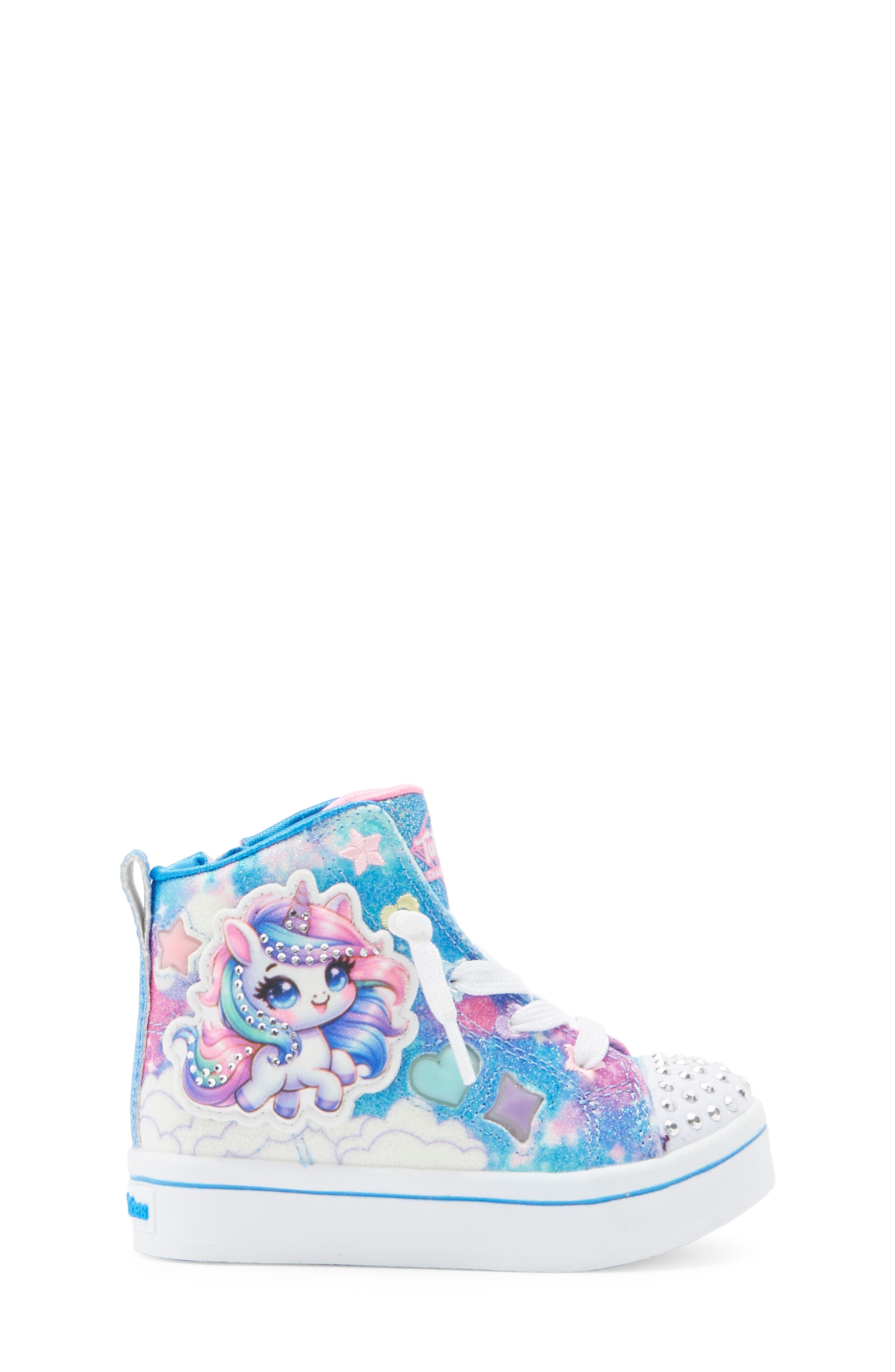 SKECHERS Kids' Twinkle Toes Twi-Lites 2.0 Light-Up Unicorn Glam Sneaker, Alternate, color, Blue Multi