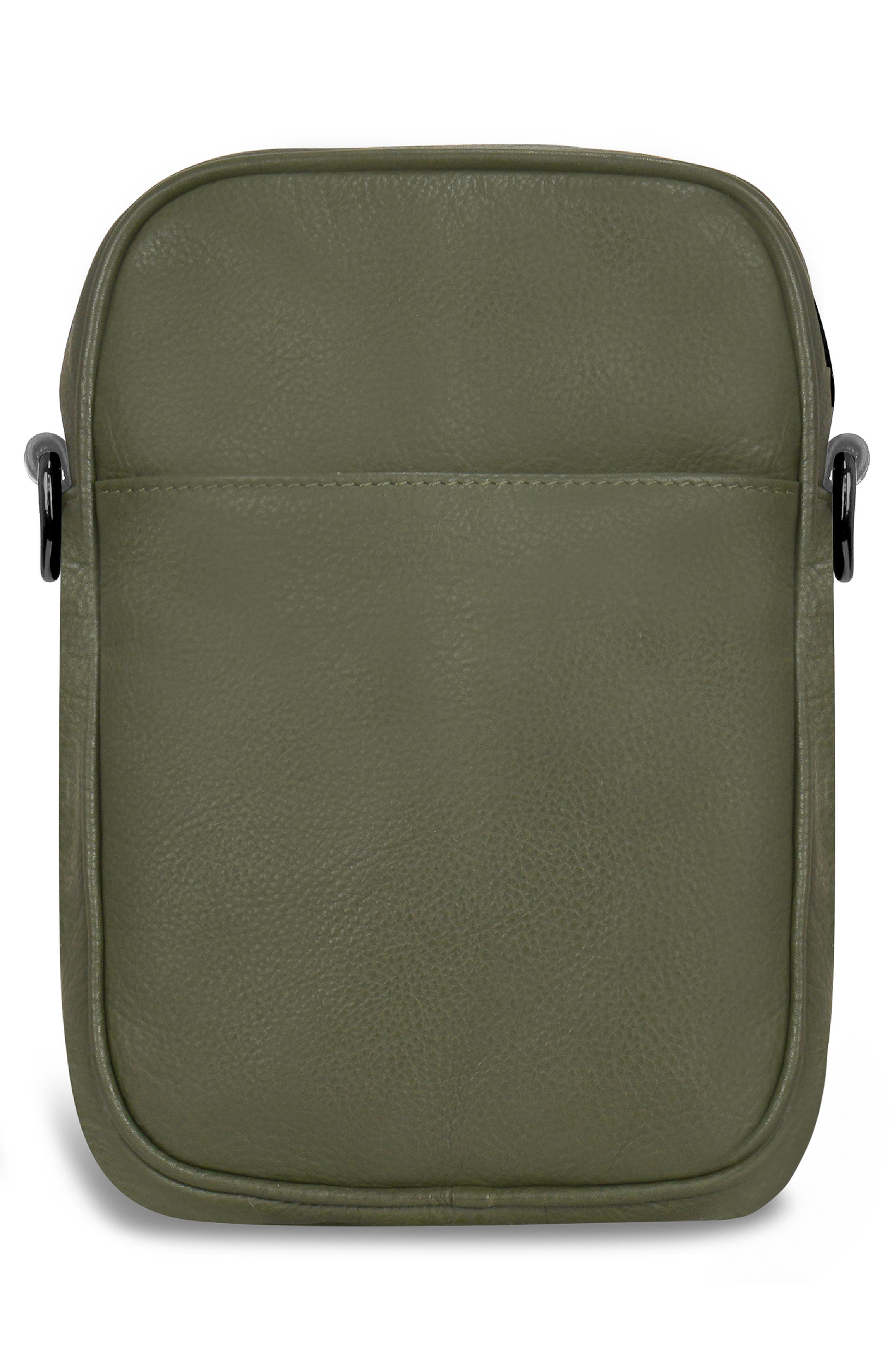 CHAMPS Onyx Leather Crossbody Bag, Alternate, color, Khaki