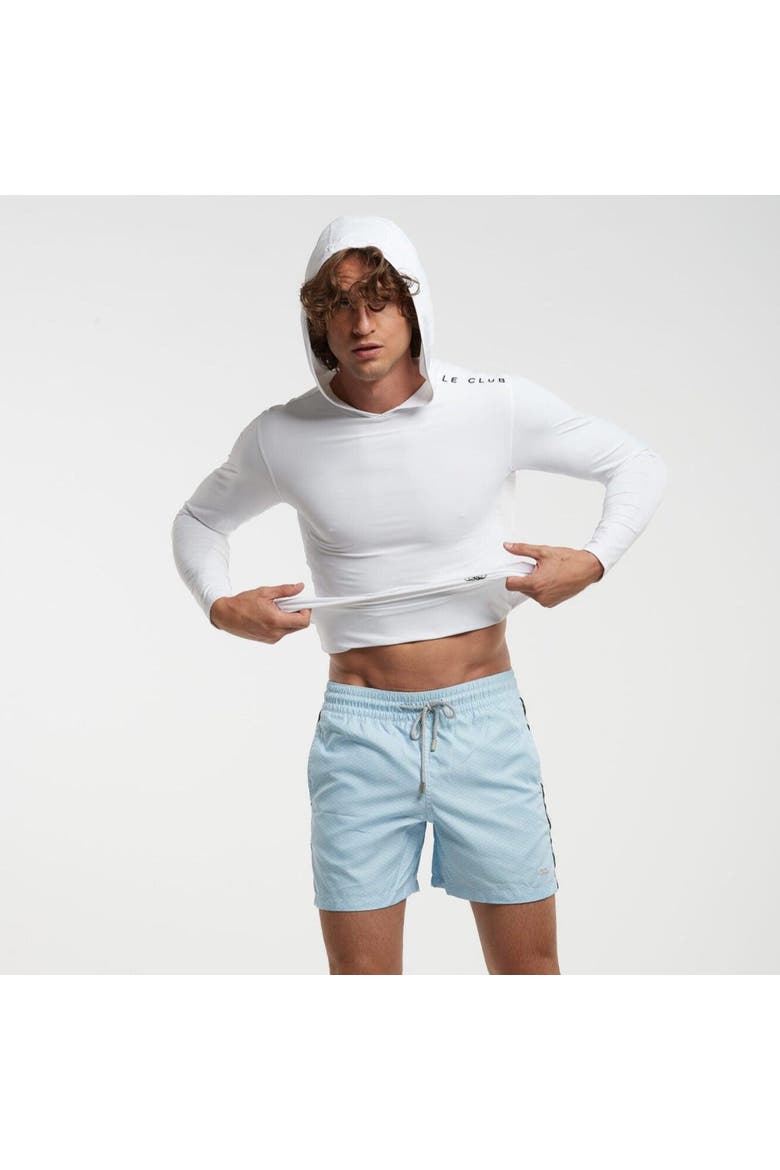 Eco-Friendly 5.5-Inch Le Club Men's Swim Trunks for Sustainable Style, Alternate, color, Sky Blue