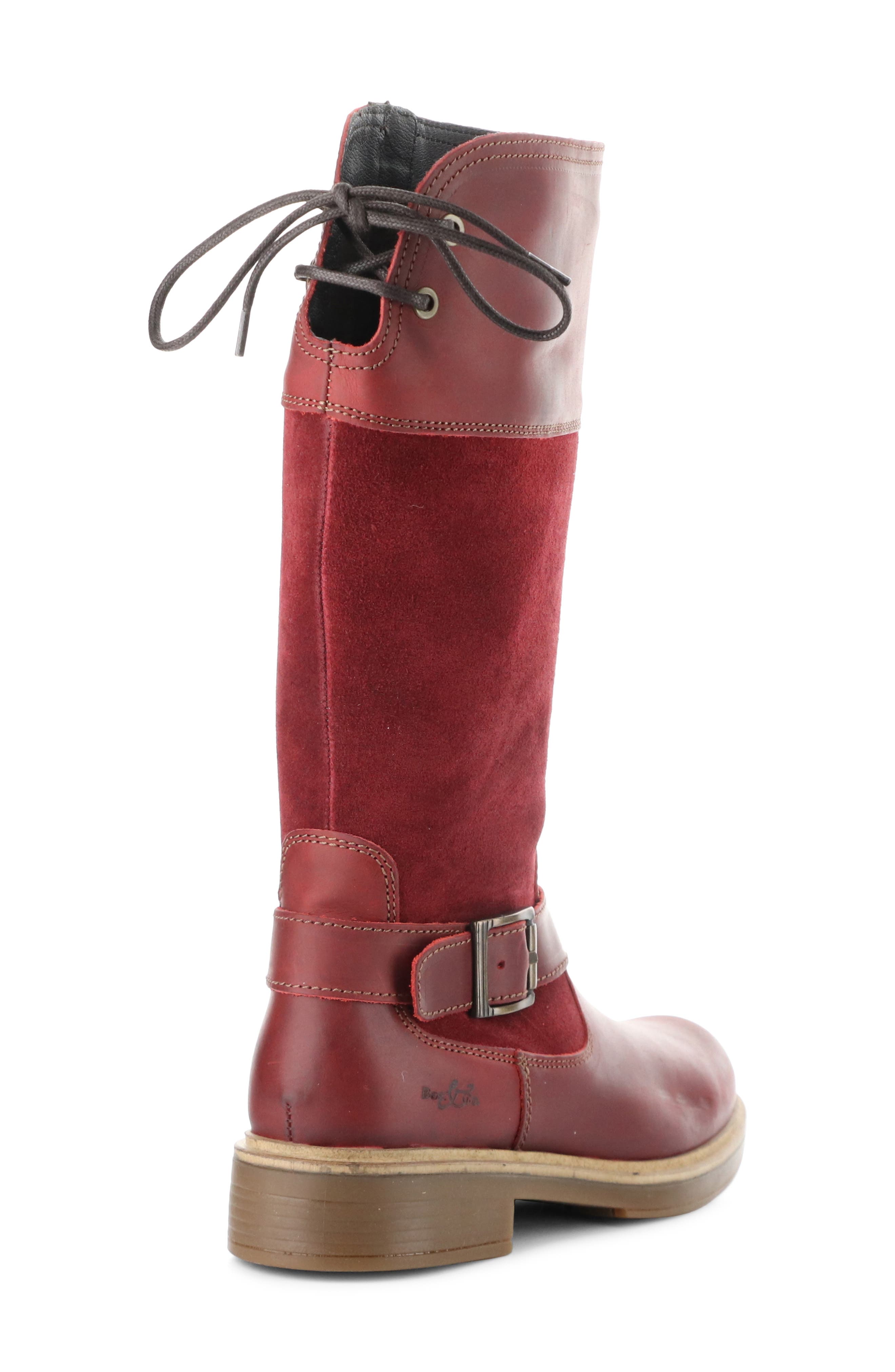 Bos. & Co. Mateo Waterproof Knee High Boot, Alternate, color, Red/Sangria/Red Sadd