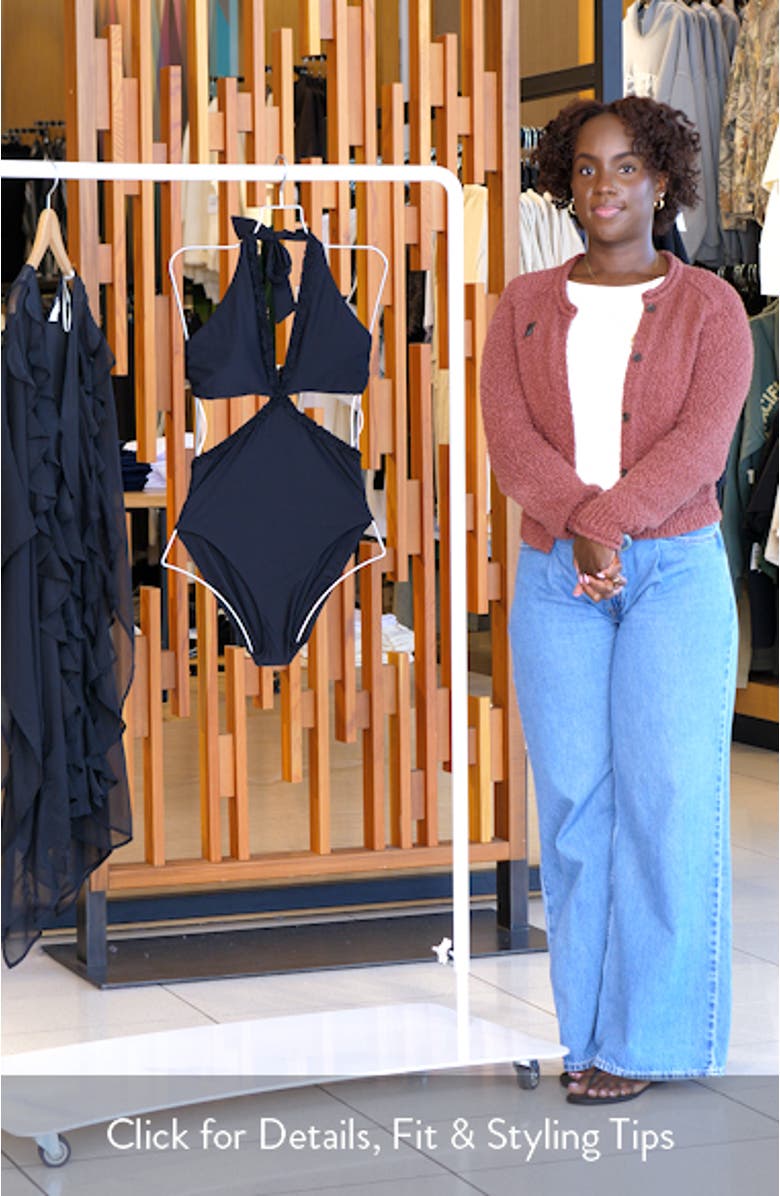 Sonny Ruffle Cutout One-Piece Swimsuit, sales video thumbnail