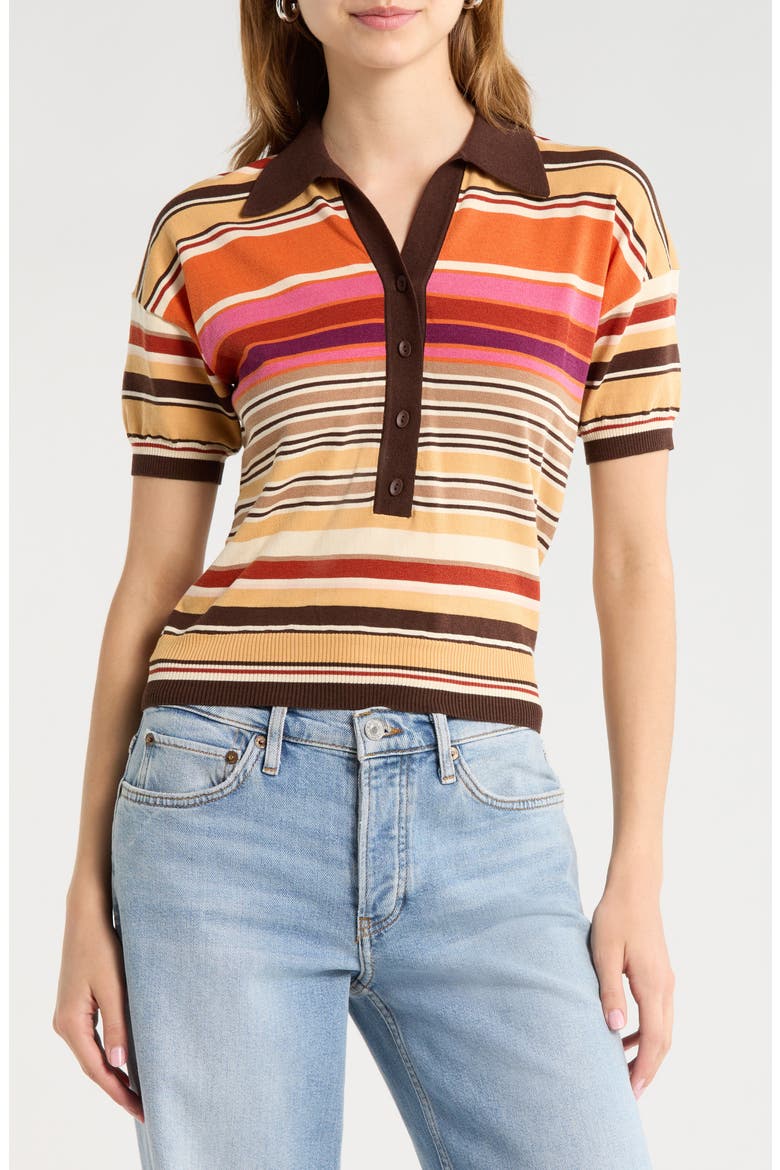 Sable Stripe Knit Polo, Main, color, MURANO STRIPE