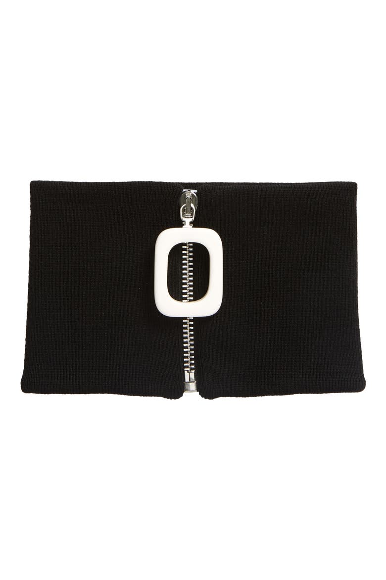Merino Wool Neckband Scarf, Main, color, BLACK