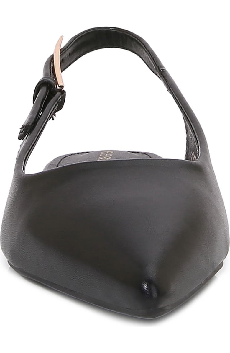 BERNESS Caitriona Pointed Toe Slingback Flat, Alternate, color, Black Lea
