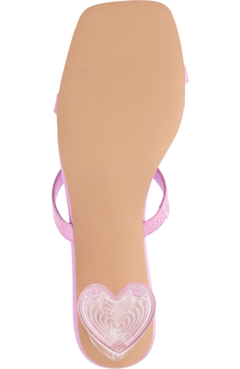 OLIVIA MILLER Lovely Clear Heel Sandal, Alternate, color, Neon Pink