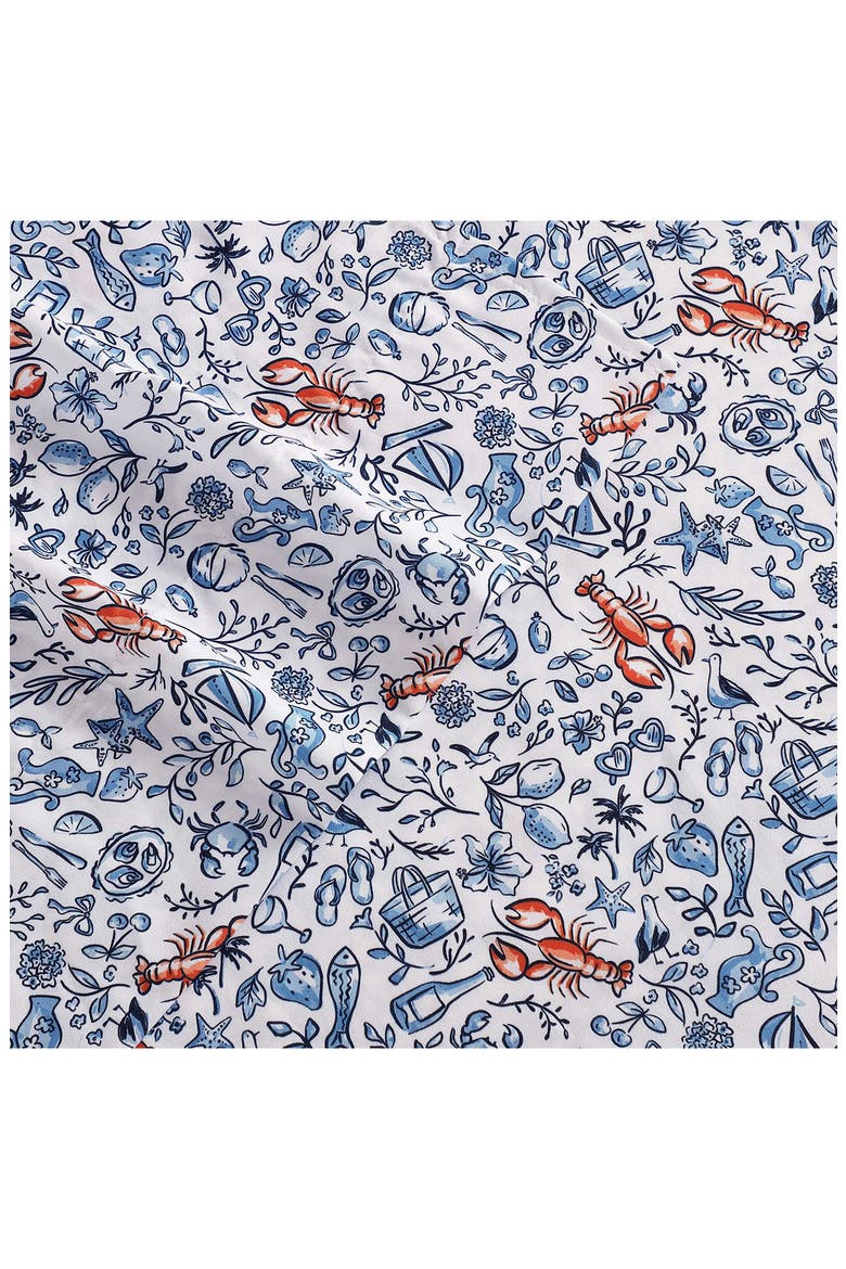 Coastal Fun Cooling Microfiber Sheet Set, Alternate, color, BLUE