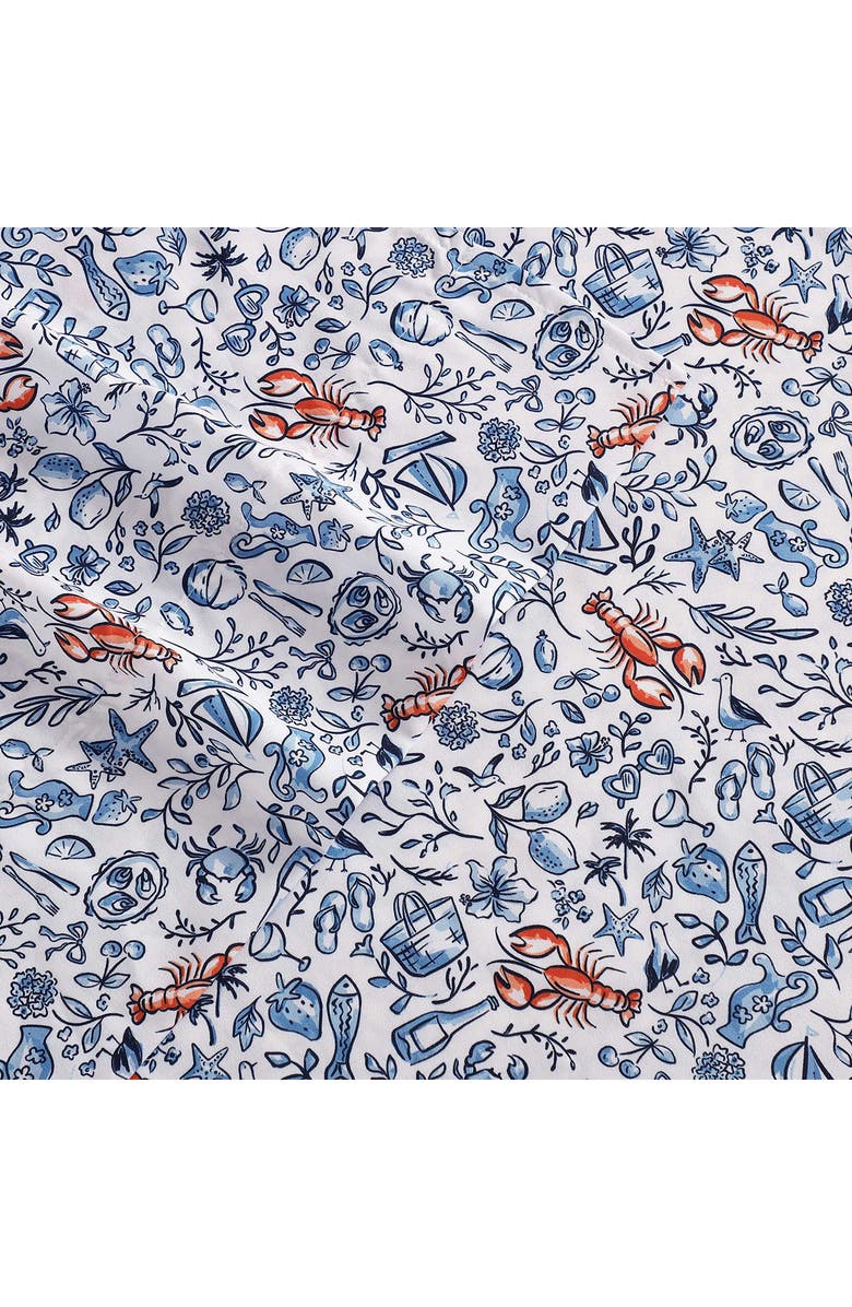 Nautica Coastal Fun Cooling Microfiber Sheet Set, Alternate, color, Blue