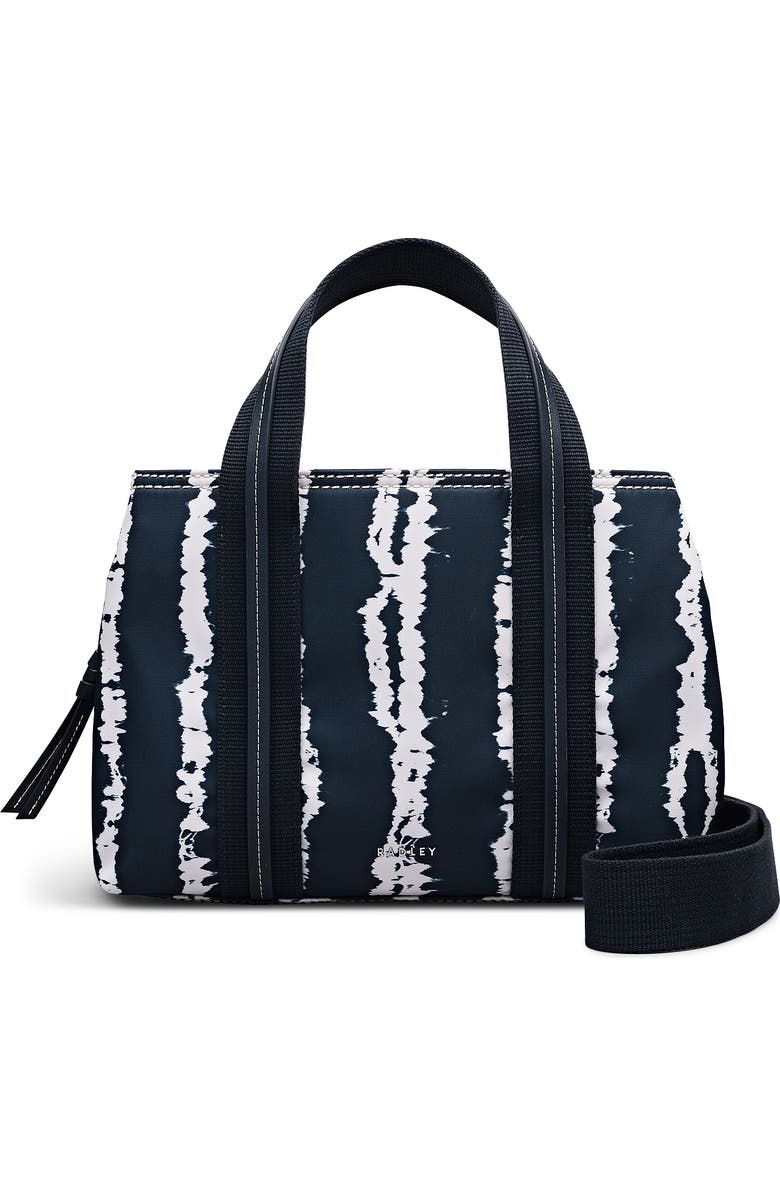 Radley Halley Row - Tie Dye Stripe Medium Ziptop Satchel Bag, Main, color, Naval
