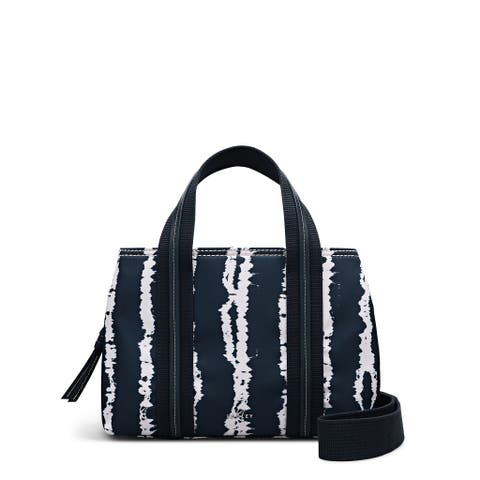 Halley Row - Tie Dye Stripe Medium Ziptop Satchel Bag