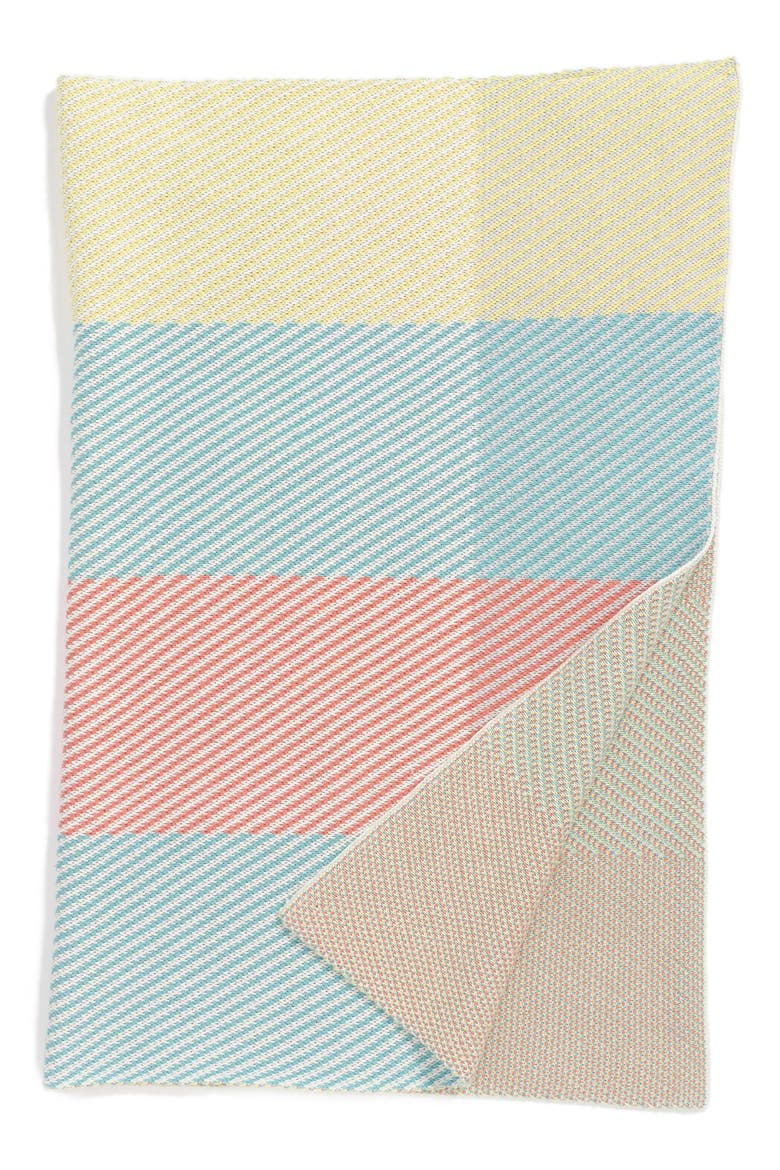 Organic Cotton Blanket, Alternate, color, IVORY MULTI STRIPE