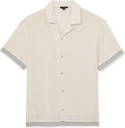 Reiss Aliso Open Knit Camp Shirt