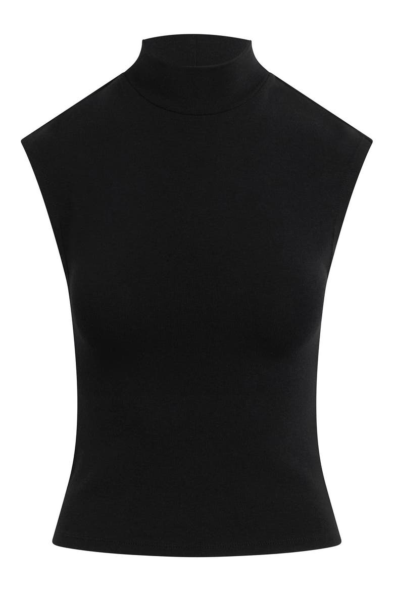 Heritage Mock Neck Top, Alternate, color, BLACK