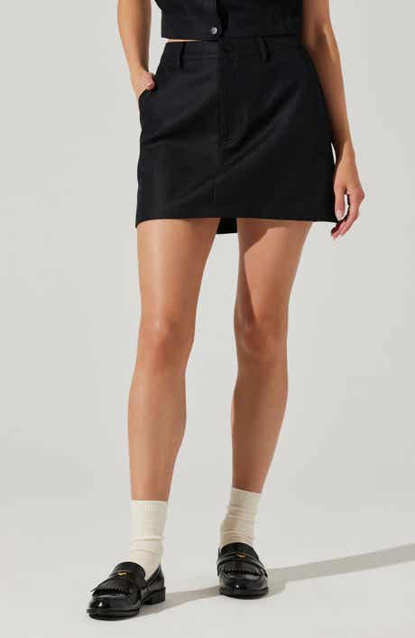 ASTR the Label Ezra Cotton & Linen Blend Miniskirt