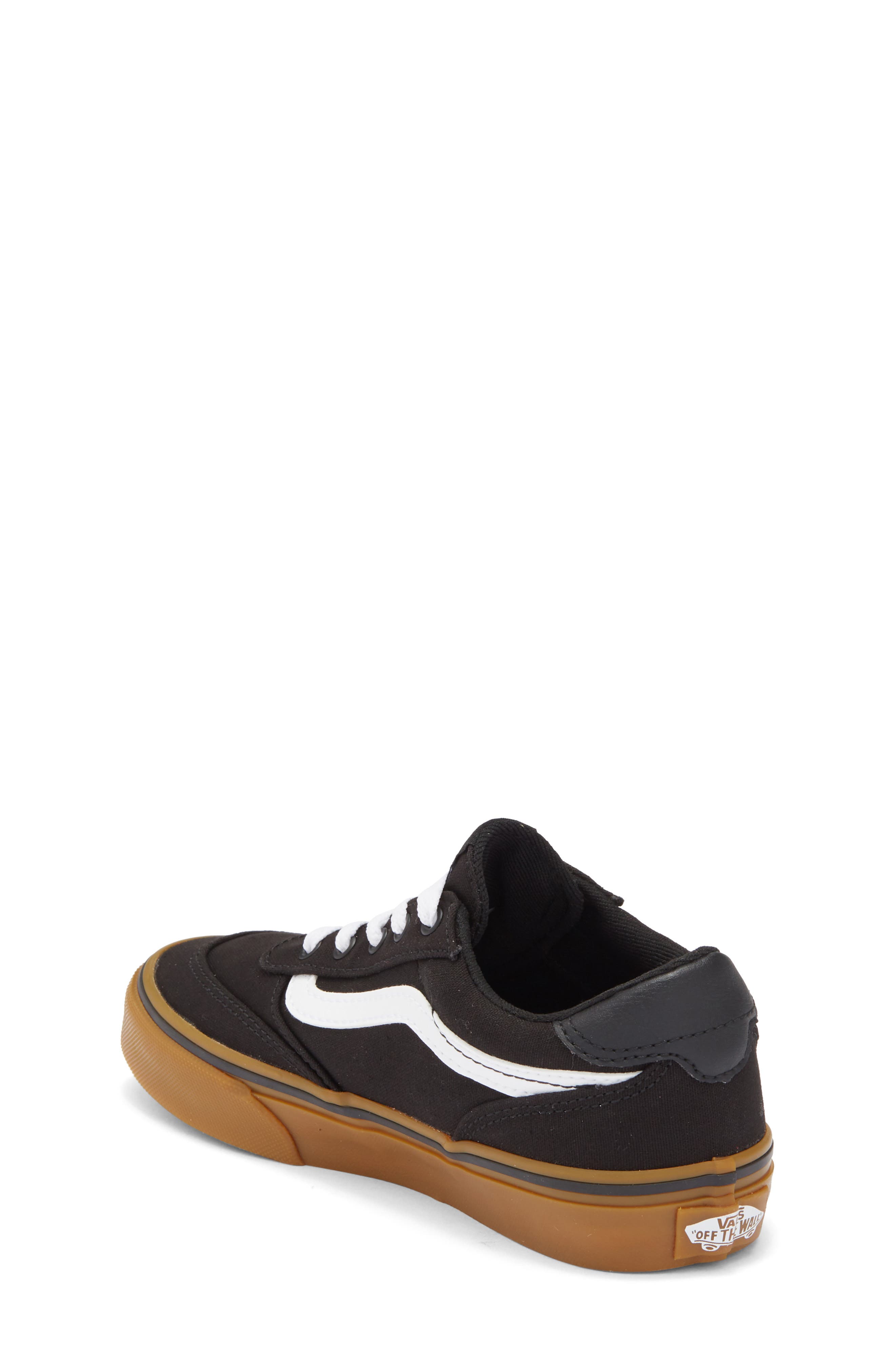 Vans Kids' Brooklyn Sneaker, Alternate, color, Black/Gum