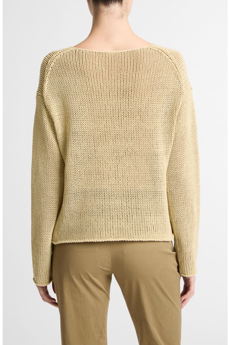 Open Knit Boat Neck Sweater, Alternate, color, MAIZ