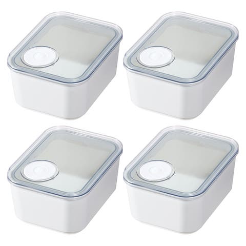 Small Canister with Removable Pour Cap - Set of 4 - White