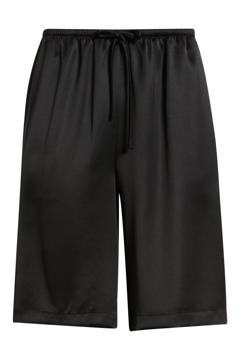 Sandy Satin Shorts, Main, color, BLACK