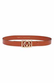 VALENTINO BY MARIO VALENTINO Dolly Logo Buckle Leather Belt