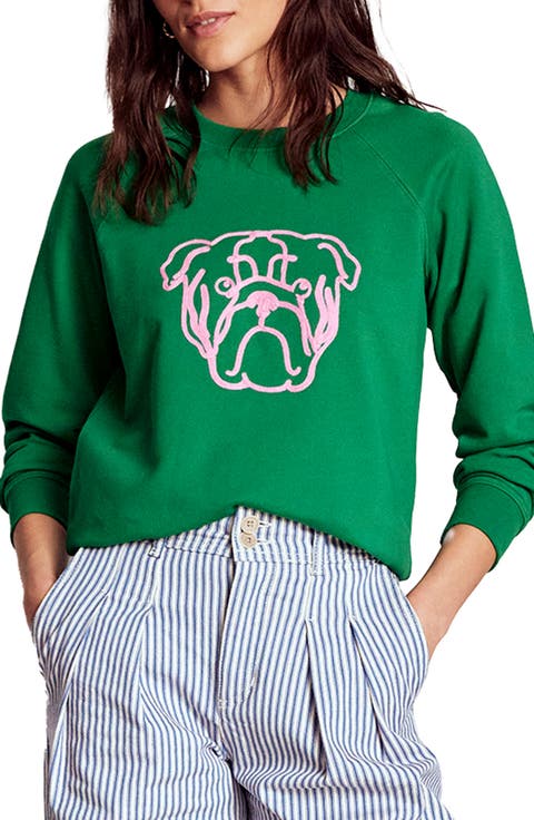 Rosa Dog Embroidered Cotton Sweatshirt