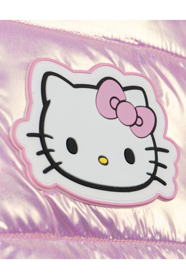 Hooded Puffer Coat, Alternate, color, Hello Kitty Pink