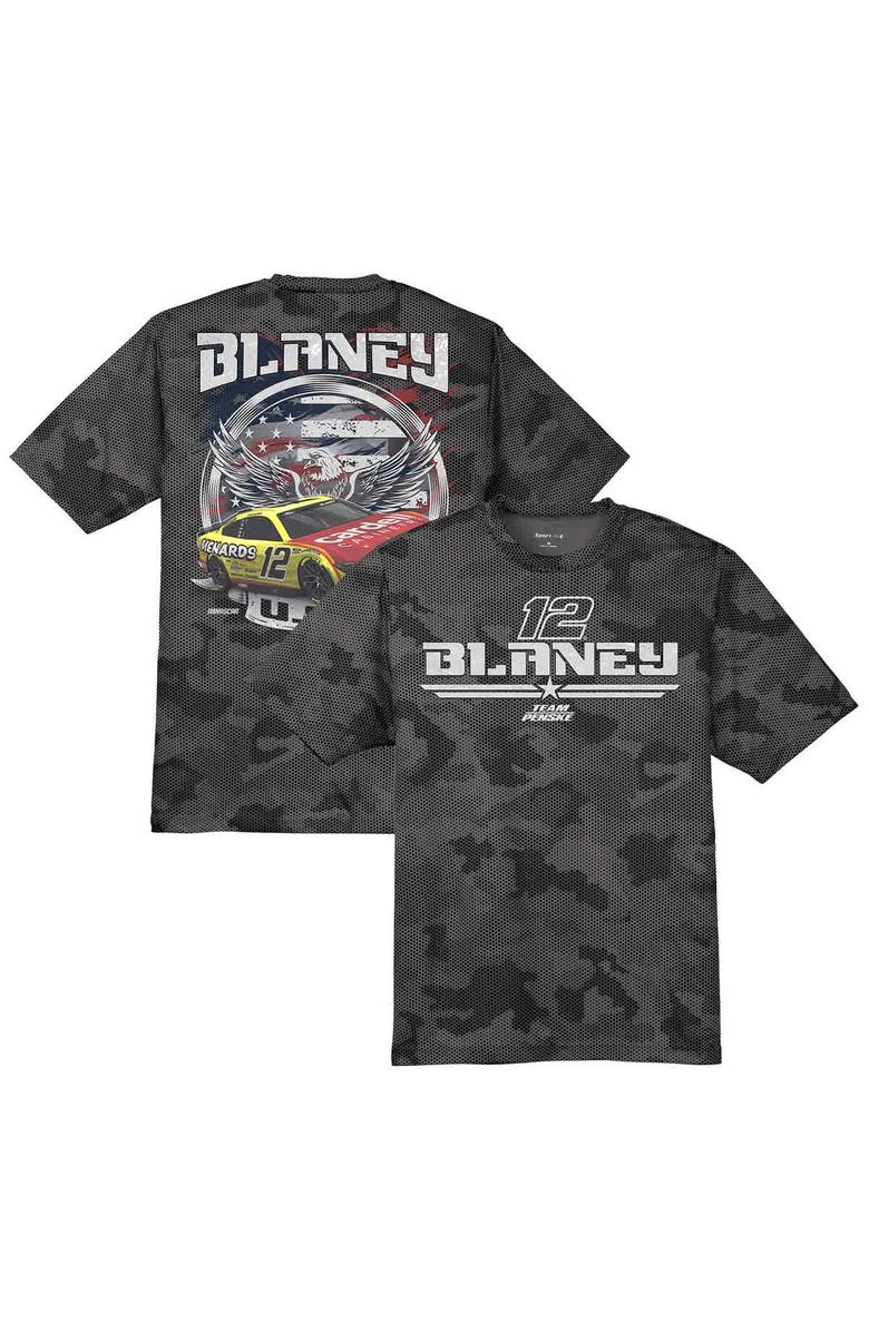 TEAM PENSKE Men's Team Penske Gray Ryan Blaney Camo Car T-Shirt, Main, color, Gray