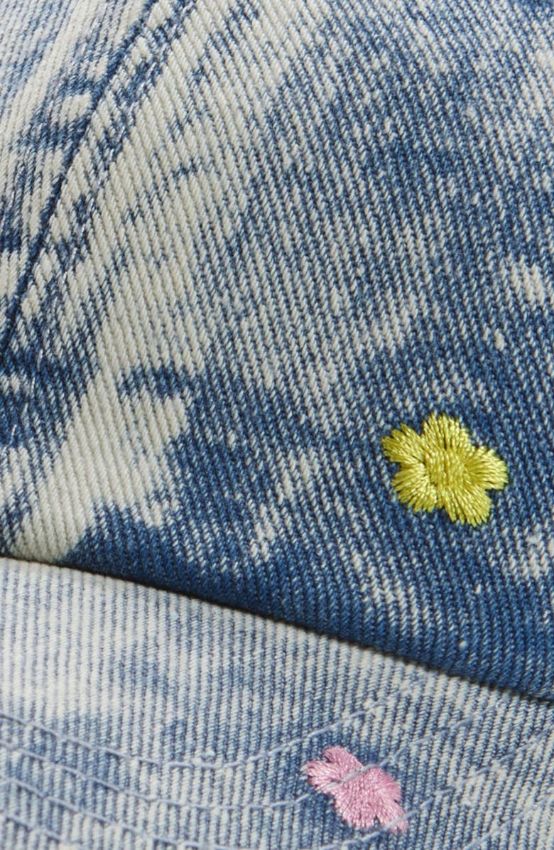 Ruby & Ry Kids' Floral Embellished Denim Baseball Cap, Alternate, color, Washed Indigo