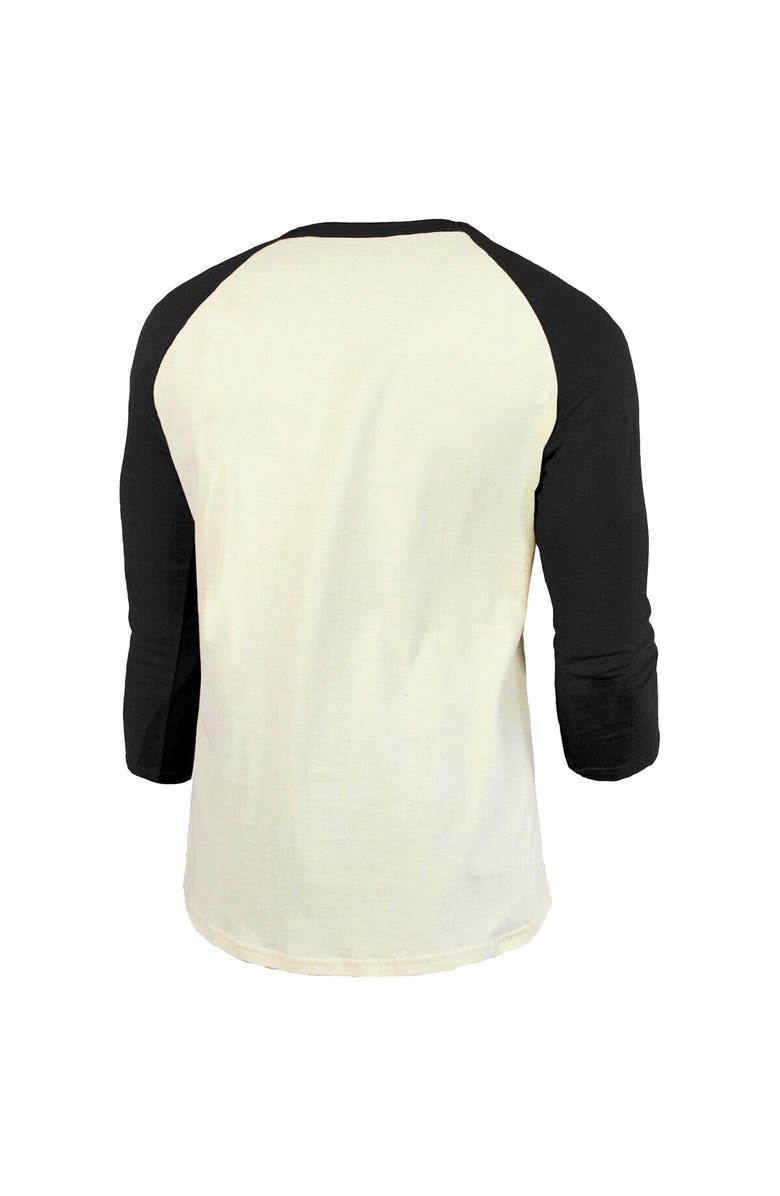 Majestic Threads Men's Majestic Threads Cream/Black San Francisco Giants Cooperstown Collection Raglan 3/4-Sleeve T-Shirt, Alternate, color,