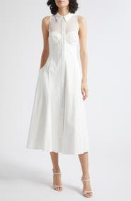 Reiss Hera Broderie Anglaise Cotton Midi Dress