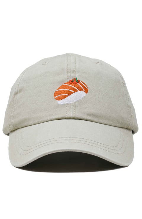 Salmon Sushi Embroidered Dad Cap
