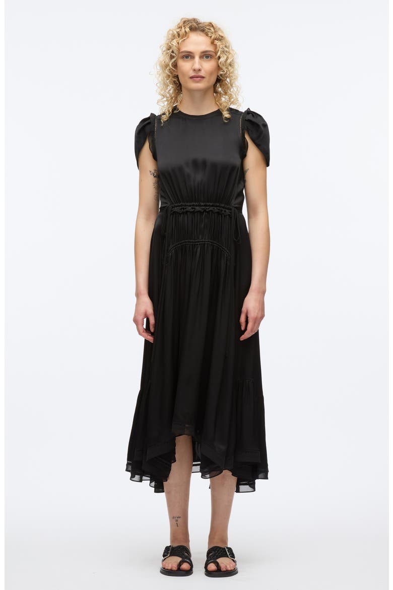Floral Collage Dress, Alternate, color, BLACK