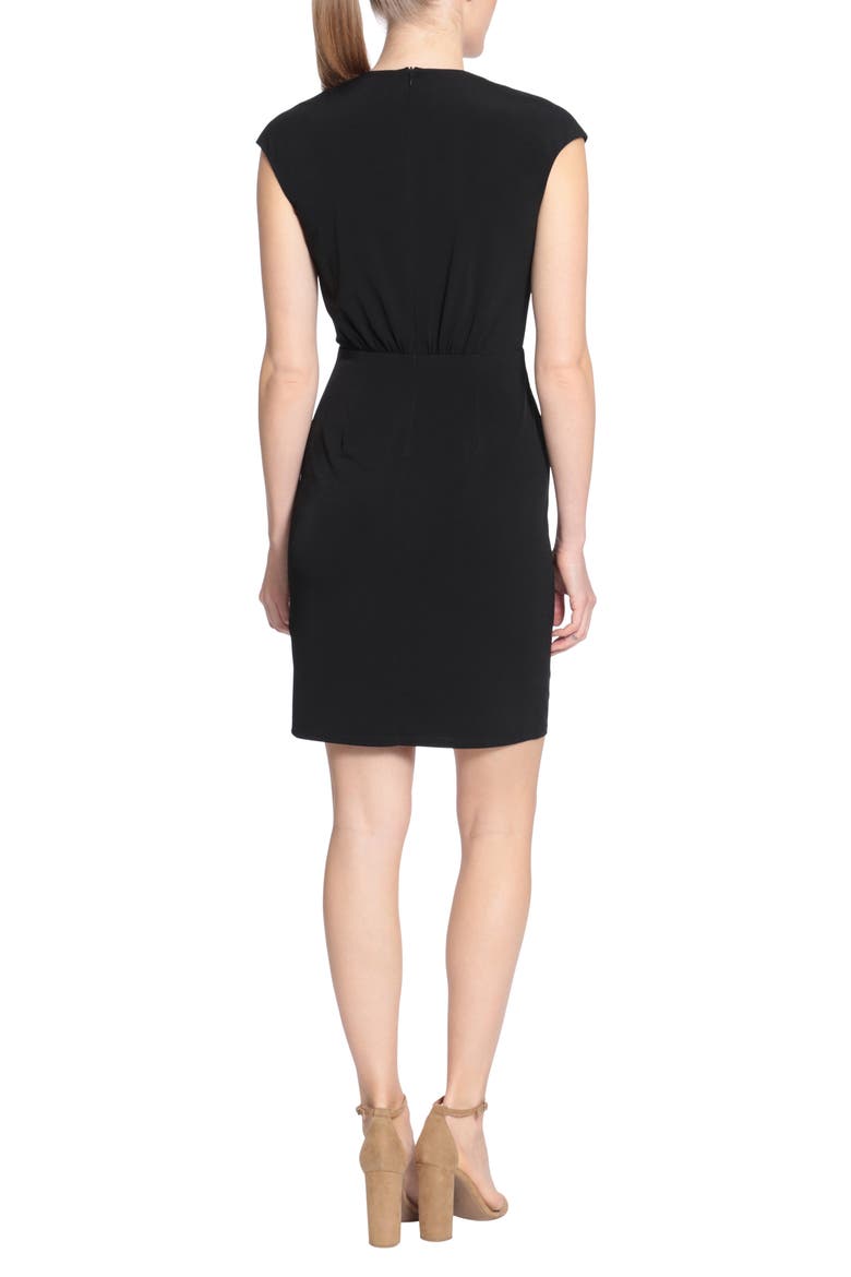 Cap Sleeve Dress, Alternate, color, BLACK