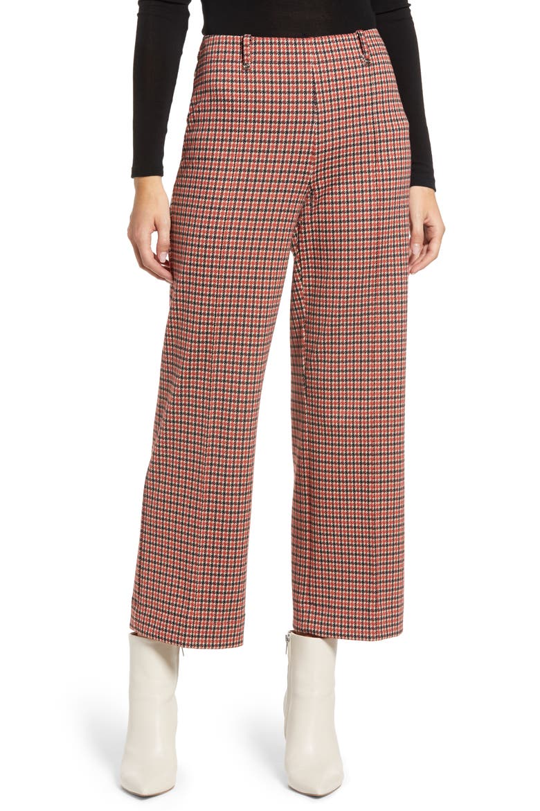 Lyssé Estella Crop Wide Leg Pants, Main, color, DANISH CHECK