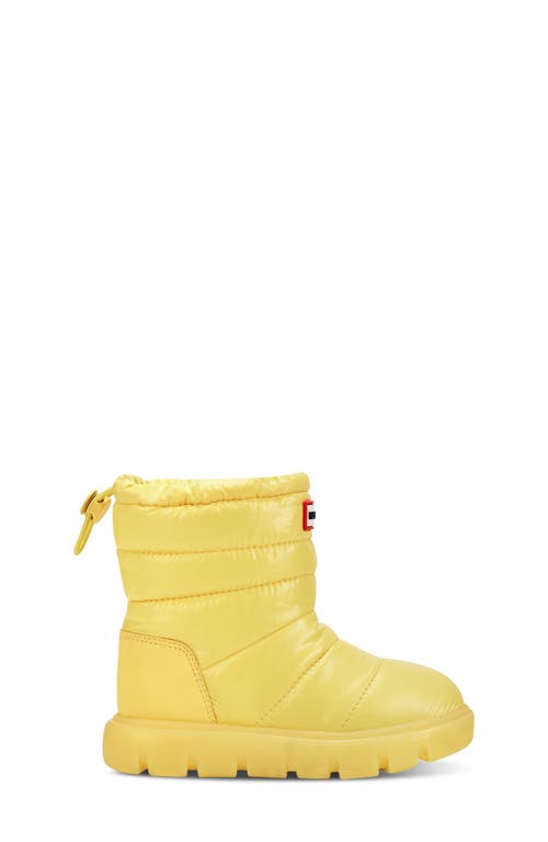 Hunter Kids' Cuddle Lug Sole Insulated Waterproof Snow Boot In Yellow