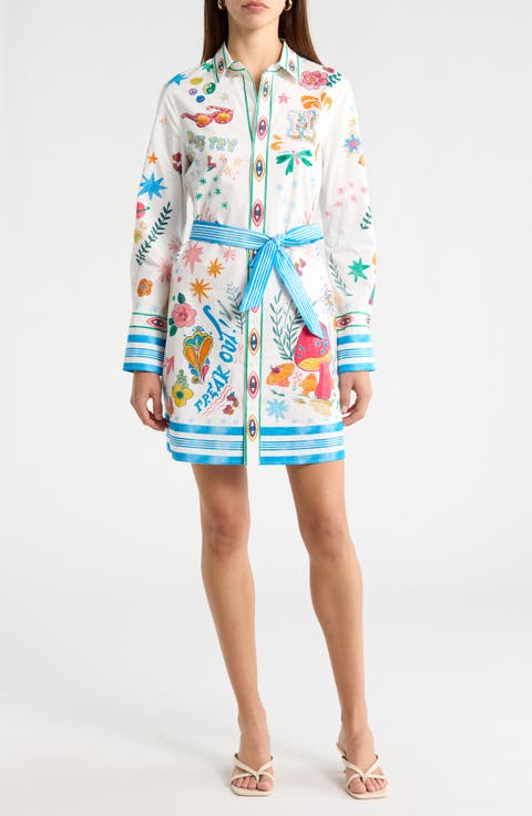 The Frenchie Long Sleeve Shirtdress