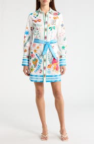 MOTHER The Frenchie Long Sleeve Shirtdress