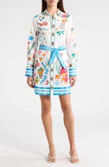 MOTHER The Frenchie Long Sleeve Shirtdress