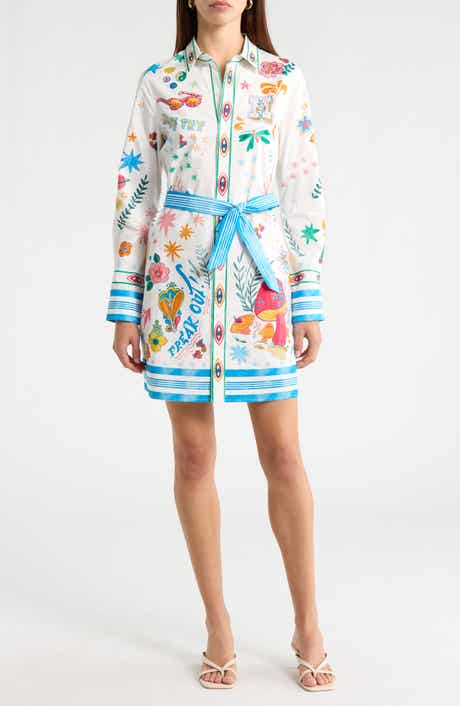 MOTHER The Frenchie Long Sleeve Shirtdress