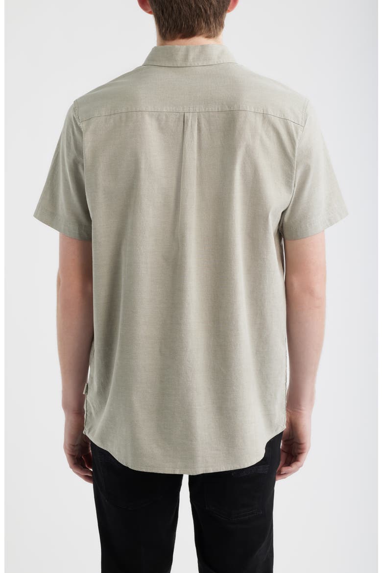 Classic Surf Ourtime Short Sleeve Cotton Button-Up Shirt, Alternate, color, SURPLUS GREEN
