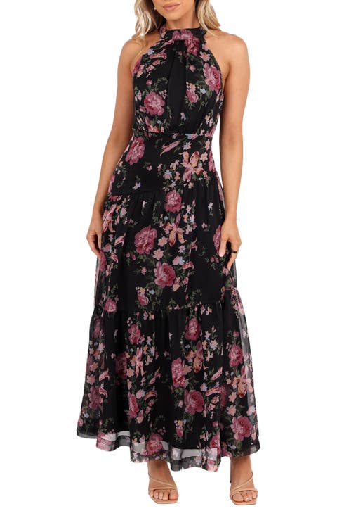 Eden Floral Halter Maxi Dress