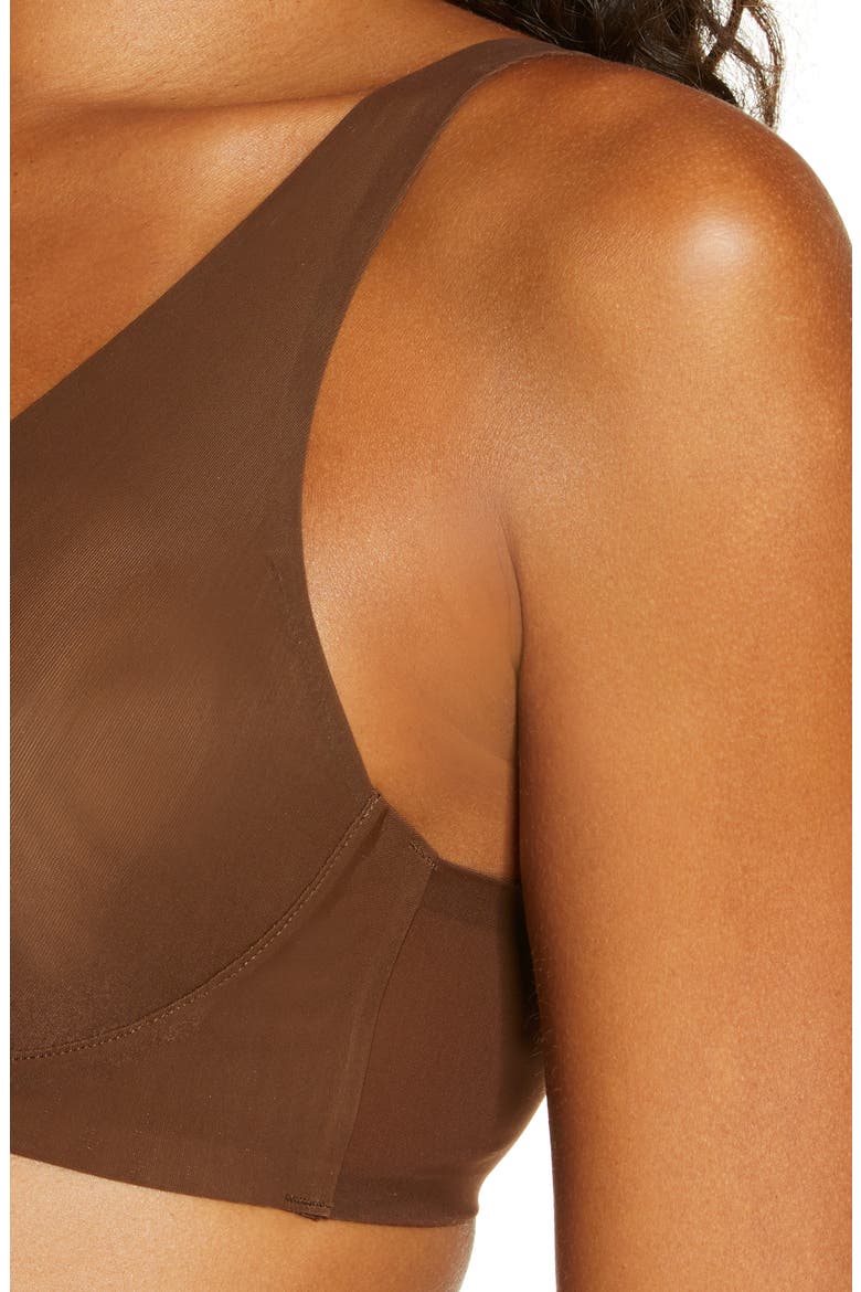 Naked Everyday Plunge Bralette, Alternate, color, SMOKEY QUARTZ