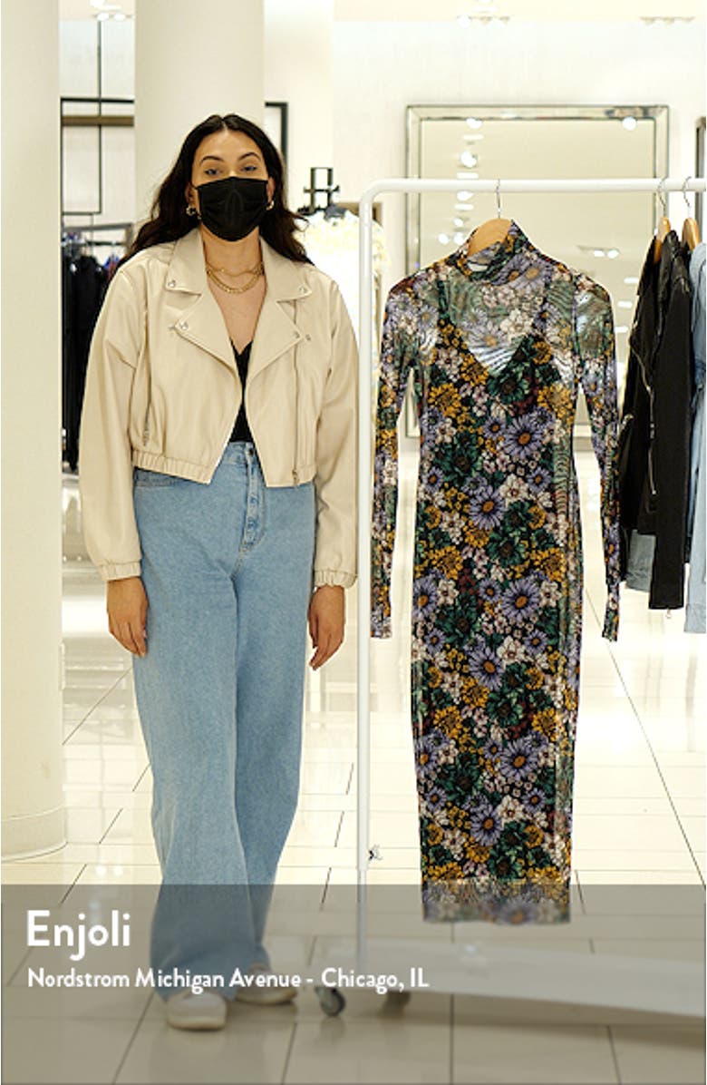 Shailene Long Sleeve Mesh Midi Dress, sales video thumbnail