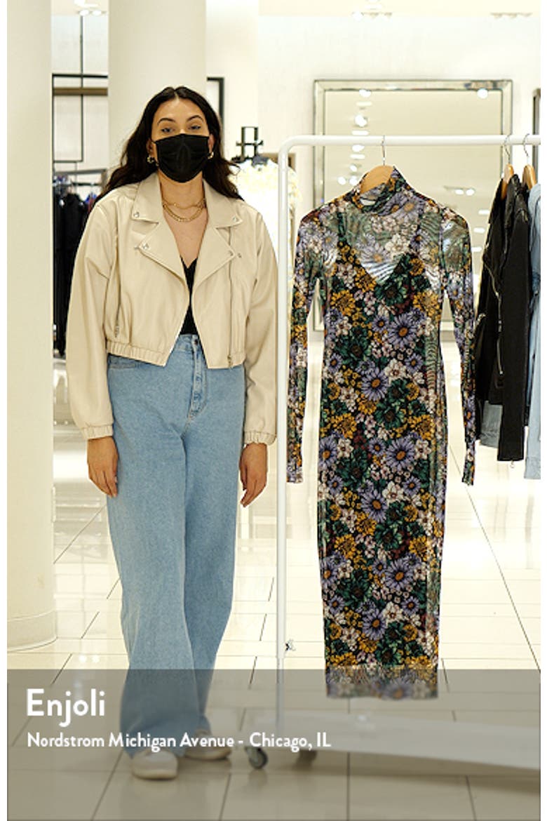Shailene Long Sleeve Mesh Midi Dress video