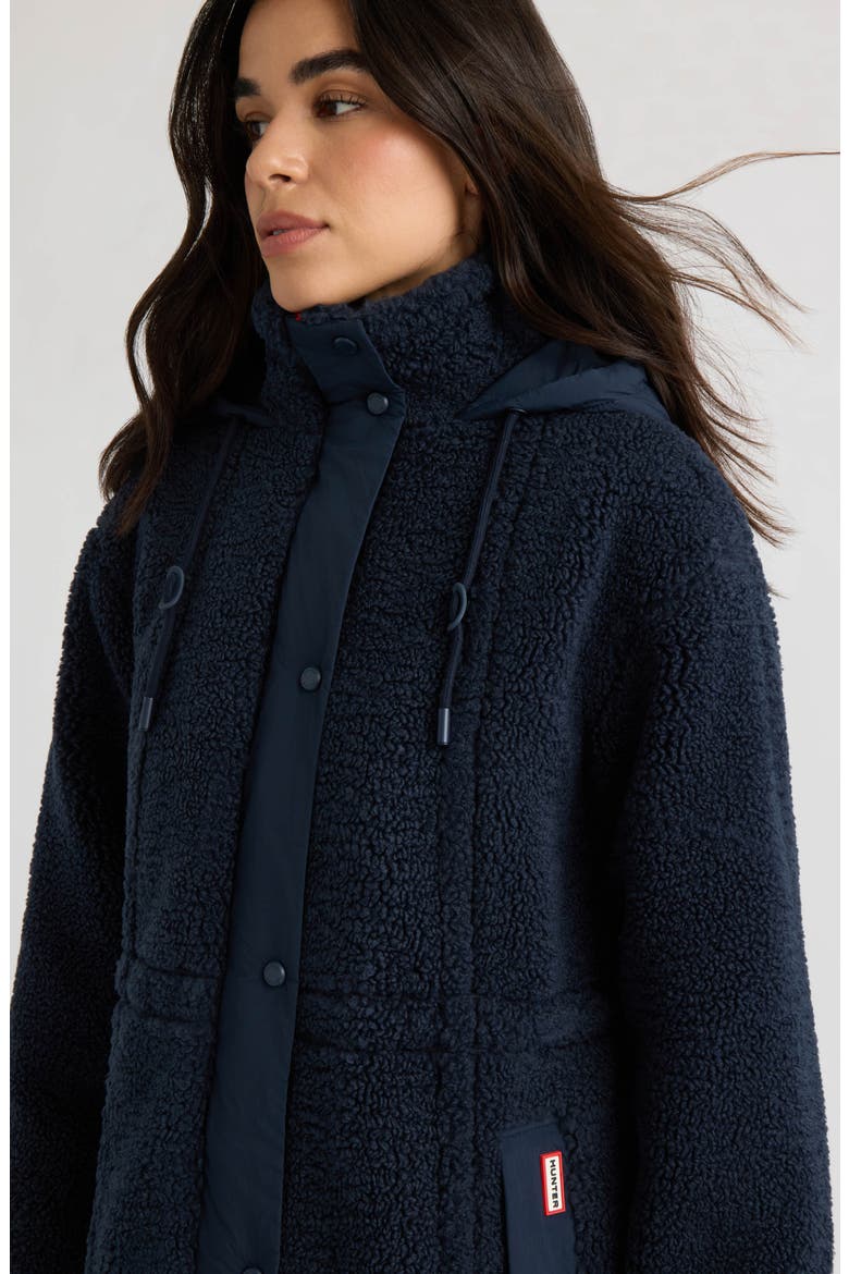 Iris High-Pile Fleece Longline Coat, Alternate, color, MIDNIGHT
