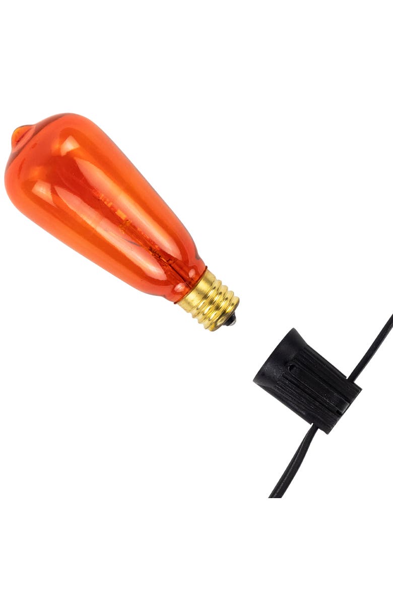 Northlight Edison E17 Halloween Light Set - Orange and Purple - 9' Black Wire - 10ct, Alternate, color, 
