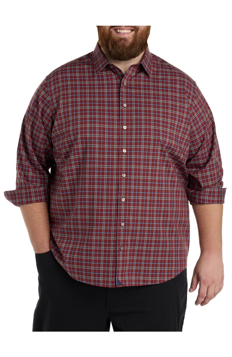 Untuckit Fit by Dxl Big & Tall Lynch Sport Shirt, Main, color, Red